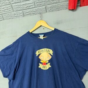 Family Guy Stewie Griffin Born‎ To Be Bad Navy Blue Graphic T-Shirt XXL 2XL